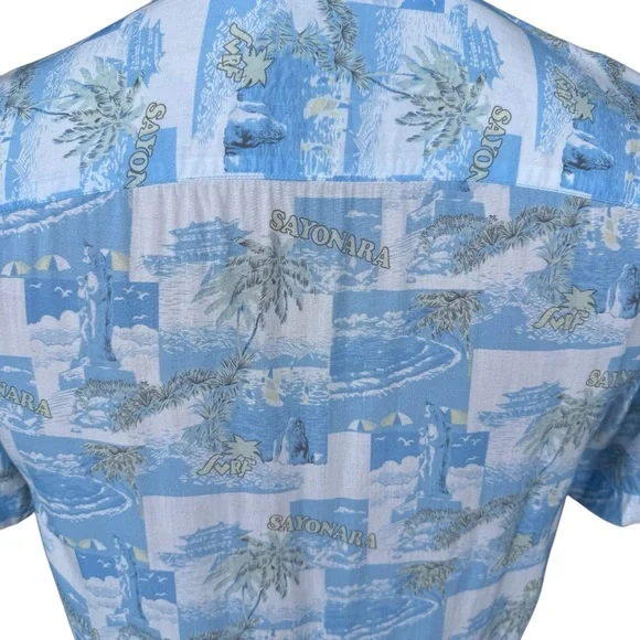 All Saints Men’s Button Shirt Viscose “Sayonara” Asian Theme Size Small - Picture 6 of 9